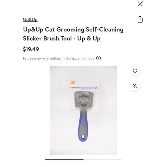 4 x  Up & Up Cat Grooming Slicker Brush, Self Cleaning Brush, For Cat Use Only - Picture 2 of 6